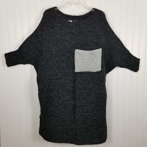 NU Numinou Women's Sweater Dress Bat Wing Scoop Neck Oversized Pocket Marled OS - Picture 8 of 8